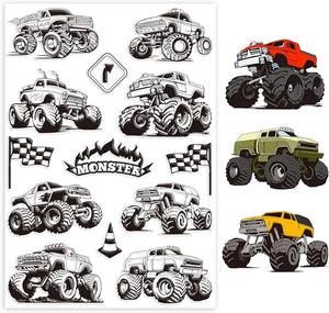 Off-Road Vehicle Clear Stamps for DIY Scrapbooking Monster Truck Silicone Seals