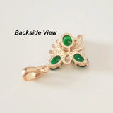 Green Cubic Zircon Office Lady Pendant Necklace 585