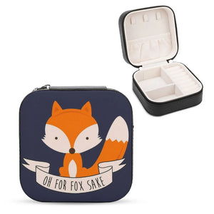 Oh For Fox Sake Jewelry Storage Box Organizer Travel Case Fox