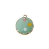 Oil Drop Polka Dots Heart DIY Charms 30pcs