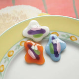 Oil Painting Hand-Painted Epoxy Ear Stud Hair Clip DIY Ornament 2p