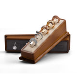 Wooden Ring Display Stand with Microfiber Jewelry Organizer