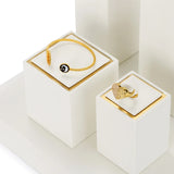 Beige Microfiber Jewelry Display Set with Metal Shop Cabinet
