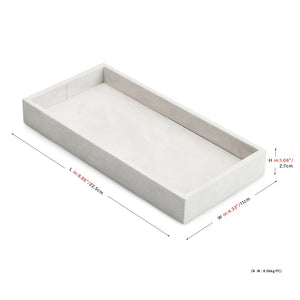 Beige Microfiber&PU Jewelry Organizer Tray Detachable Storage Display