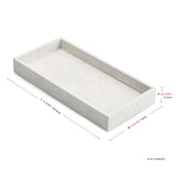 Beige Microfiber&PU Jewelry Organizer Tray Detachable Storage Display