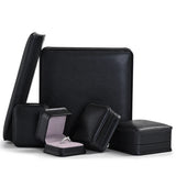 PU Leather Jewelry Sets Box 18.5*19*4.5cm with Microfiber Jewelry Organizer Case