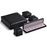 PU Leather Jewelry Sets Box 18.5*19*4.5cm with Microfiber Jewelry Organizer Case