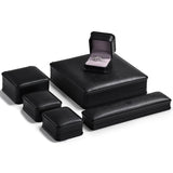 PU Leather Jewelry Sets Box 18.5*19*4.5cm with Microfiber Jewelry Organizer Case