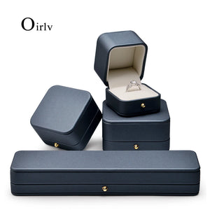 PU Leather Jewelry Storage Box for Rings & Necklaces