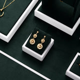 Luxury Dark Green Jewelry Display Set - Necklace Ring Bangle Watch