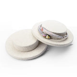 Linen Fabric Cream Bracelet Stand