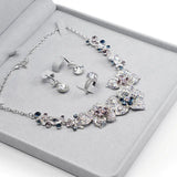 Gray Ring Necklace Earrings Jewelry Box