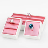 Rose Red PU Leather Jewelry Display Stand Ring Holder