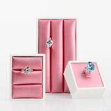 Rose Red PU Leather Jewelry Display Stand Ring Holder