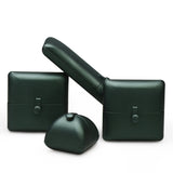 Green Leather Ring Pendant Bracelet Long Chain Jewelry Box