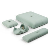 Green Microfiber Ring Organizer Box Button Pendant Jewelry Storage Case