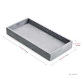 Microfiber&PU Leather Jewelry Organizer Tray for Earring Ring Necklace