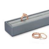 PU Leather Ring Display Stand 25*4*2.5cm Organizer Rack