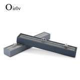 PU Leather Ring Display Stand 25*4*2.5cm Organizer Rack