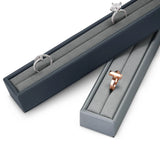 PU Leather Ring Display Stand 25*4*2.5cm Organizer Rack