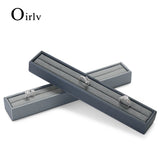 PU Leather Ring Display Stand 25*4*2.5cm Organizer Rack