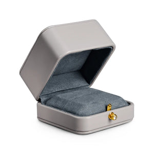Grey Ring Pendant Jewelry Box Rounded Corner Buckle Gift