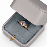 Grey Ring Pendant Jewelry Box Rounded Corner Buckle Gift