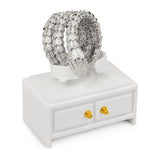 Solid Wood Jewelry Display Stand with Microfiber Storage
