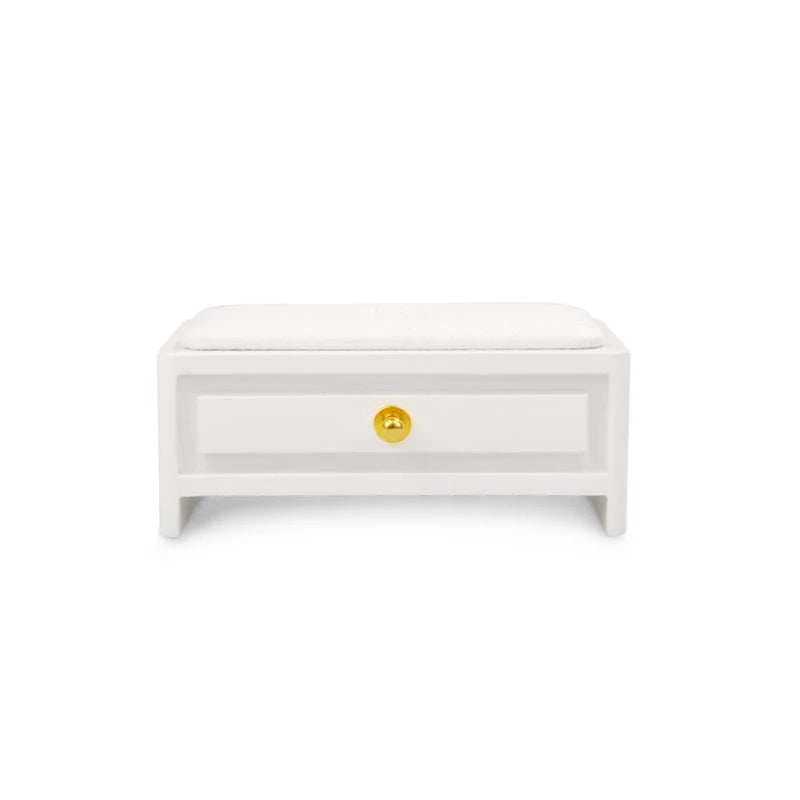 Solid Wood Jewelry Display Stand with Microfiber Storage