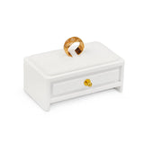 Solid Wood Jewelry Display Stand with Microfiber Storage