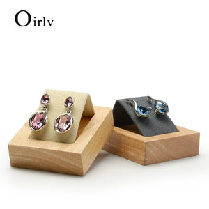 Wood Earring Display Stand Jewelry Holder Organizer
