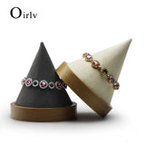 Tapered Bracelet Wooden Display Stand Jewelry Storage