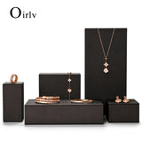 Brown Leather Pendant Bangle Stand