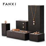 Brown Leather Pendant Bangle Stand