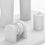 Grey Resin Jewelry Display Prop with Microfiber Set