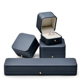 PU Leather Wedding Jewelry Box Set with Decorative Button