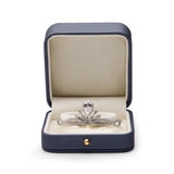 PU Leather Wedding Jewelry Box Set with Decorative Button
