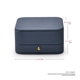PU Leather Wedding Jewelry Box Set with Decorative Button