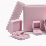 Pink Velvet Jewelry Box for Wedding Jewelry