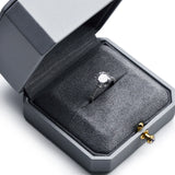 Leather Double Ring Couple Box Jewelry Holder