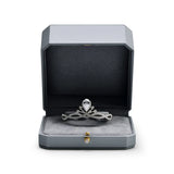 Leather Double Ring Couple Box Jewelry Holder