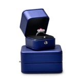 Snap Button Flannelette Leather Ring Case Pendant Box