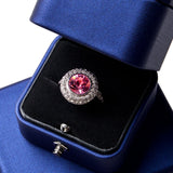 Snap Button Flannelette Leather Ring Case Pendant Box