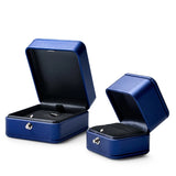 Snap Button Flannelette Leather Ring Case Pendant Box