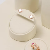 Beige Microfiber Jewelry Display Set for Necklace Earrings Ring