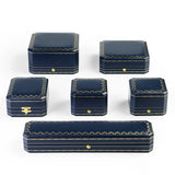 Royal Double Ring Box PU Leather Jewelry Organizer Box