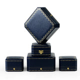 Royal Double Ring Box PU Leather Jewelry Organizer Box