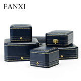 Royal Double Ring Box PU Leather Jewelry Organizer Box