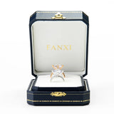 Royal Double Ring Box PU Leather Jewelry Organizer Box