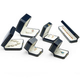 Royal Double Ring Box PU Leather Jewelry Organizer Box